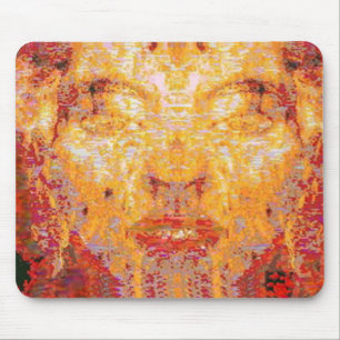 FRAKTAL-Maske spielt keine Rolle in Rot-Gelb Mousepad