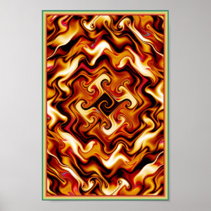 Fraktal mit Drehfeuer Poster