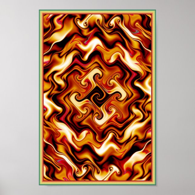 Fraktal mit Drehfeuer Poster (Vorne)