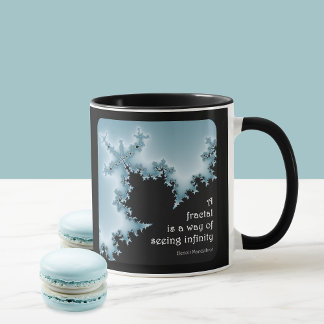 Fraktal mit Mandelbrot Zitat, Tasse