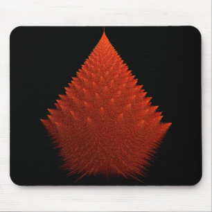 Fraktal mit Spiky Red "Tree" mit Spikes Mousepad