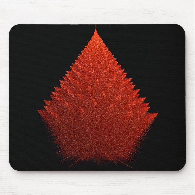 Fraktal mit Spiky Red "Tree" mit Spikes Mousepad (Vorne)