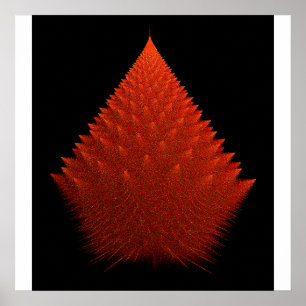 Fraktal mit Spiky Red "Tree" mit Spikes Poster