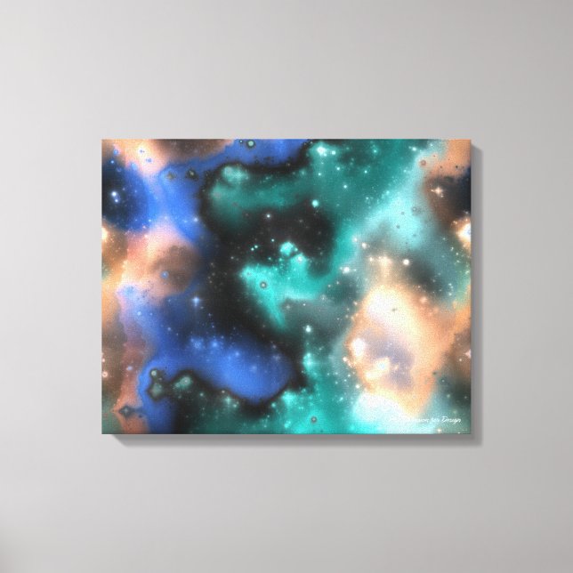 Fraktal Nebulae 2 überzogene Canvas Leinwanddruck (Vorderseite)