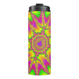 Fraktal Neon Rainbow Thermosbecher