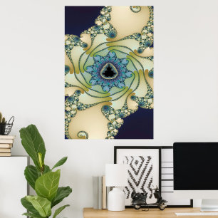 Fraktal Octopus Mandelbrot Garden Poster