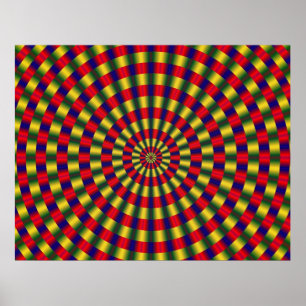 Fraktal Optical Illusion Poster
