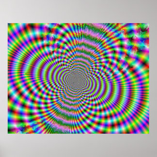 Fraktal optische Illusion 2 Poster