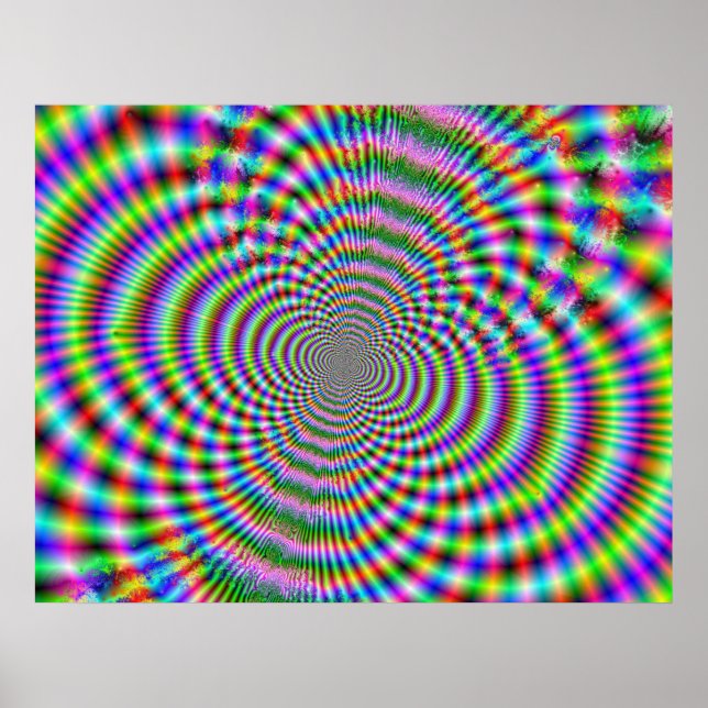 Fraktal optische Illusion 2 Poster (Vorne)