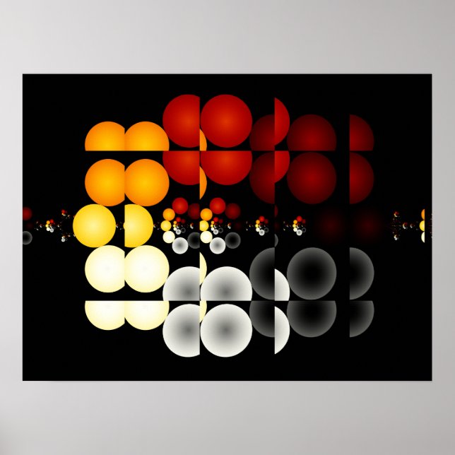 Fraktal-Poster für geometrische Illusion Poster (Vorne)