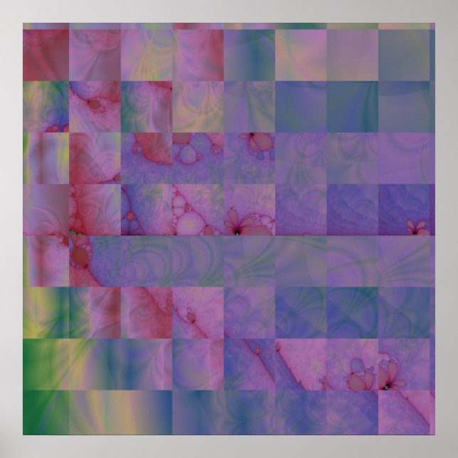 Fraktal Quilt 3 Canvas drucken Poster (Vorne)