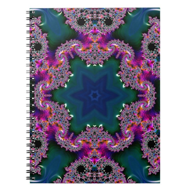 Fraktal Radiance Spirale Notebook Notizblock (Vorderseite)