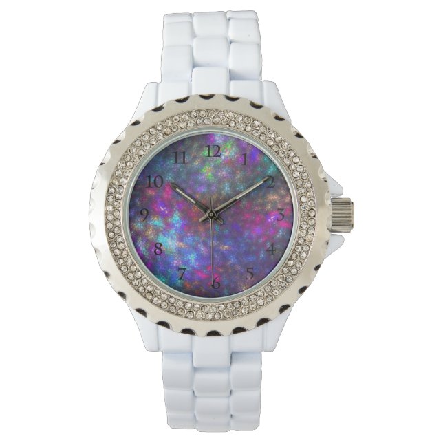 Fraktal Rainbow Armbanduhr (Vorderseite)
