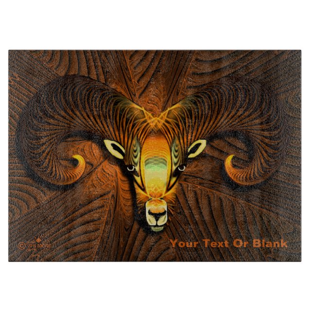 Fraktal Ram's Head Schneidebrett (Vorderseite)