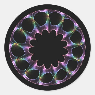 Fraktal Ring - Sun Catcher Runder Aufkleber