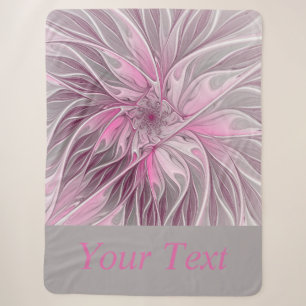 Fraktal Rosa Blume Traum, Blumenfantasie, Text Sherpadecke