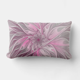 Fraktal Rosa Blume Traum, Blumenfantasy Muster Kissen Für Draußen