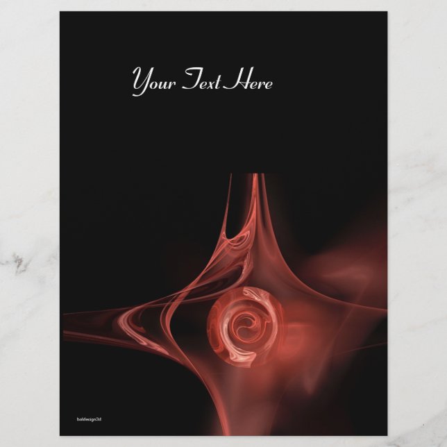 FRAKTAL ROSE 3 Weiches antikes Rot Flyer (Vorne)