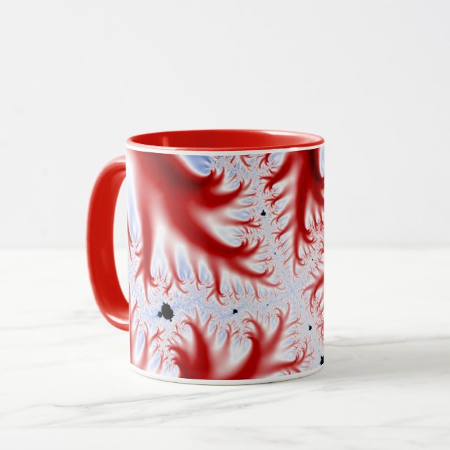 Fraktal roter Blutgefäße Tasse (Vorderseite Links)