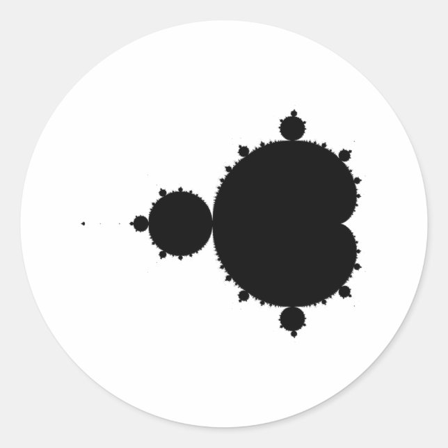 Fraktal Runder Aufkleber (Vorderseite)