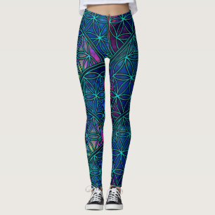 Fraktal Samen des Lebens Blume Heilige Geometrie  Leggings