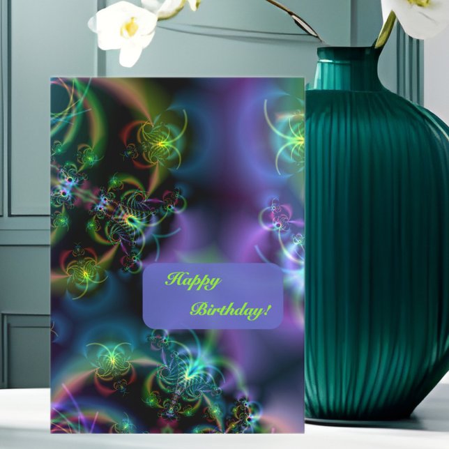 Fraktal-Schmetterlings-alles Gute zum Geburtstag Karte (Von Creator hochgeladen)