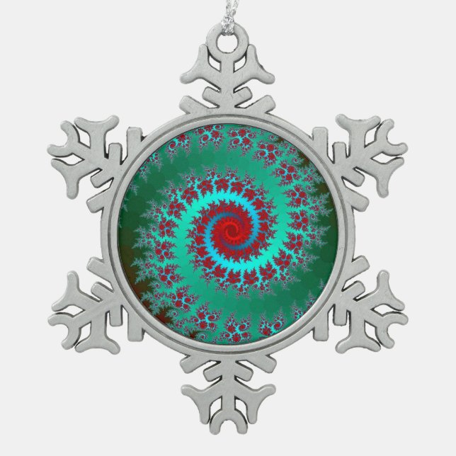 Fraktal Snowflake Ornament (Vorderseite)