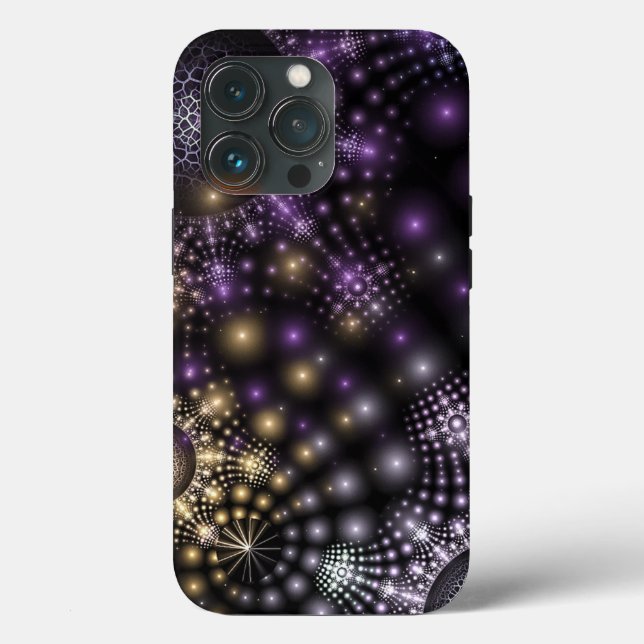Fraktal Sphere Art Mandala Universe iPhone Case (Rückseite)