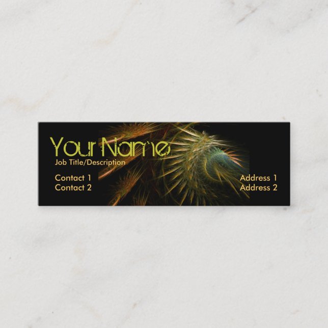 Fraktal Spikez Mini Business Card Mini Visitenkarte (Vorderseite)