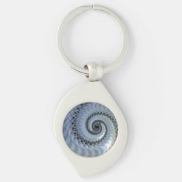 Fraktal Spiral Elegance Metallriegel Schlüsselanhänger