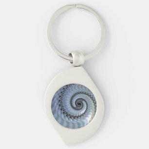 Fraktal Spiral Elegance Metallriegel Schlüsselanhänger