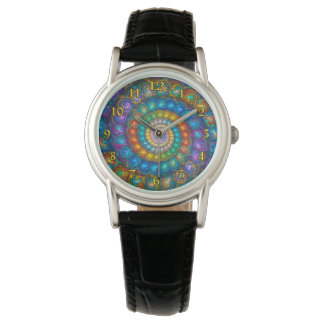 Fraktal Spiral Muschel Beads beobachten Armbanduhr