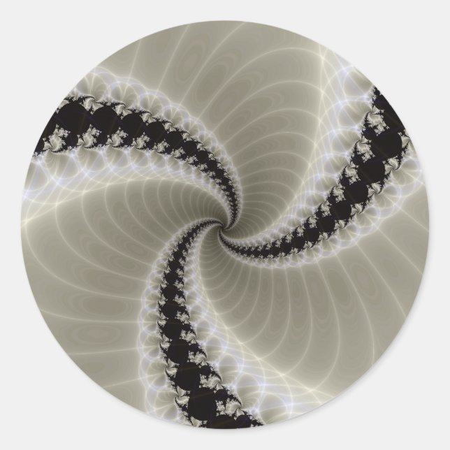 Fraktal Spiralsticker Runder Aufkleber (Vorderseite)