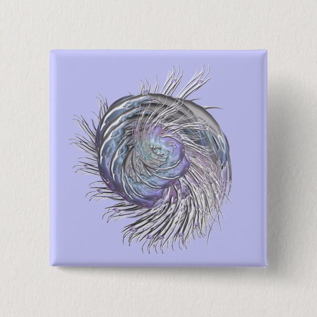 Fraktal Squidly Sache Button (Vorderseite)