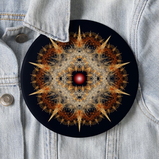 Fraktal Stachelstern Button (Beispiel)