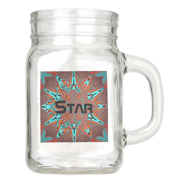 Fraktal Star der Zukunft Einmachglas (Vorderseite)