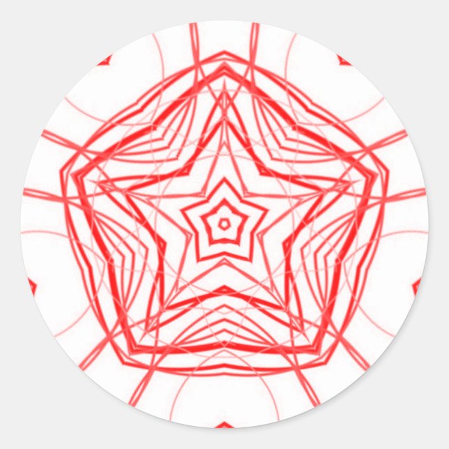 Fraktal Star Heart Sacred Geometry Decal Aufkleber (Vorderseite)