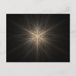 Fraktal Star oder Snowflake Design Postkarte