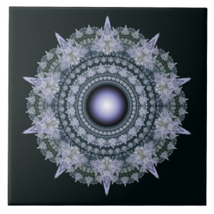Fraktal strahlend Mosaikmuster Fliese