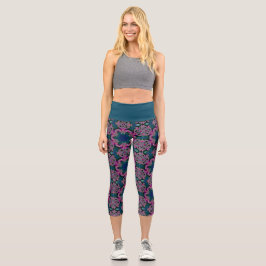 Fraktal-Strahlung Capri Leggings