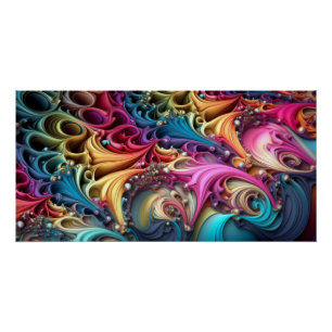 Fraktal Style Colorado 3D-Wirbel Poster
