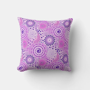 Fraktal-Swirbelmuster, violett, orchid Kissen