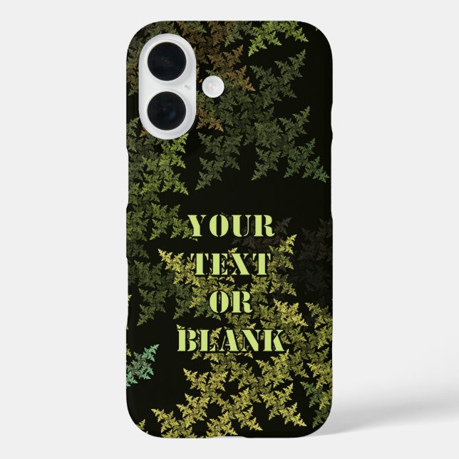 Fraktal-Tarnung iPhone 16 Hülle (Rückseite)