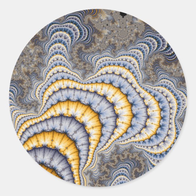 FRAKTAL TELLER - FRAKTAL RUNDER AUFKLEBER (Vorderseite)