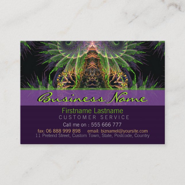 Fraktal Temple Forest Business Card Visitenkarte (Vorderseite)