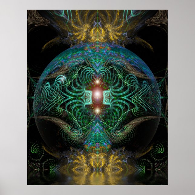 Fraktal Temple Poster (Vorne)