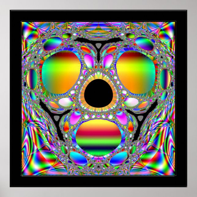 Fraktal-Totenmaske Tutankhamun Poster (Vorne)