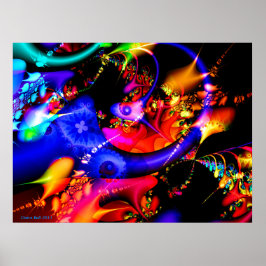 Fraktal "Under Sea" farbenfroh drucken Poster