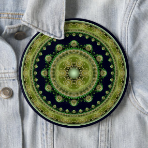 Fraktal verziert Mandala Button