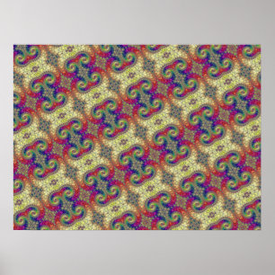 Fraktal Volute Pattern Poster